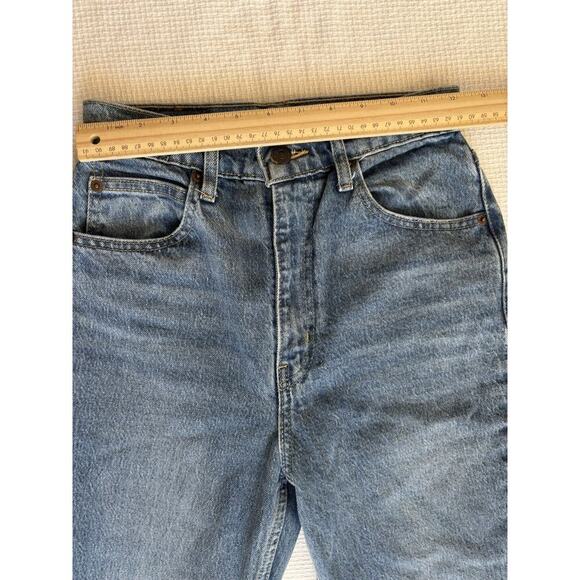 Levi's Premium 70s High Rise Flare Jeans Women 25 L Big E Retro Hippie Festival - Picture 7 of 13